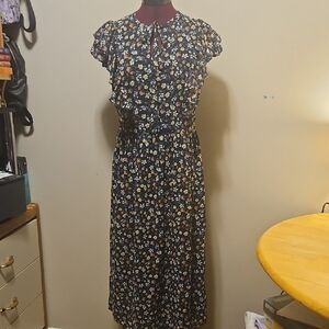 Dip Floral Midi Dress